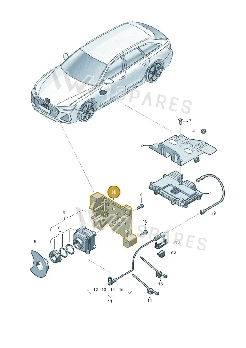 4K0980561A — Audi RS6 Avant (2019-2025) diagram 537907240, position 8