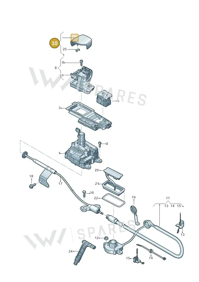 4K1713139F2WF — Audi A8L (2017-2022) diagram 838713100, position 10