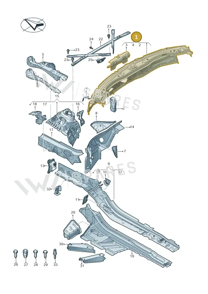4K1805431B — Audi RS6 Avant (2019-2025) diagram 537803000, position 1