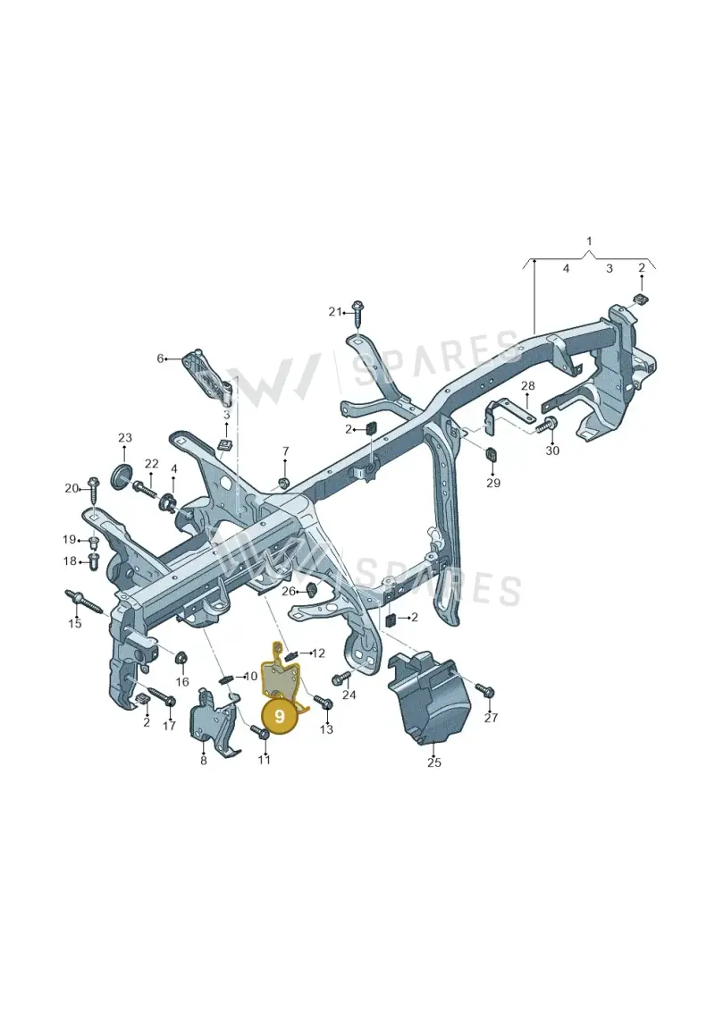 4K1857246 — Audi RS6 Avant (2019-2025) diagram 435857000, position 9