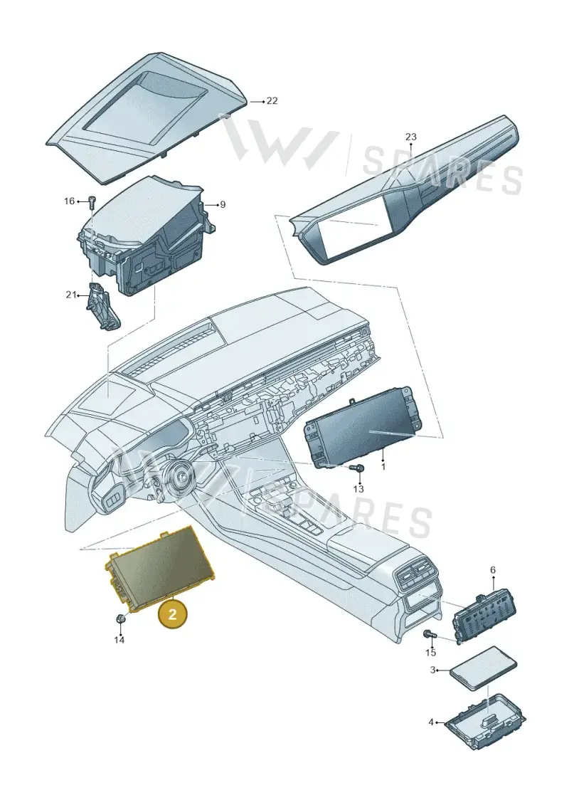 4K1919603K — Audi A6 (2018-2025) diagram 430919000, position 2