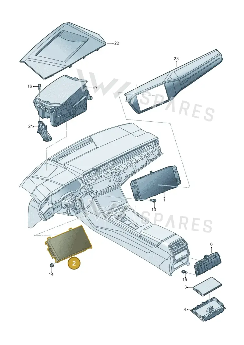 4K1919603S — Audi A6 (2018-2025) diagram 430919000, position 2