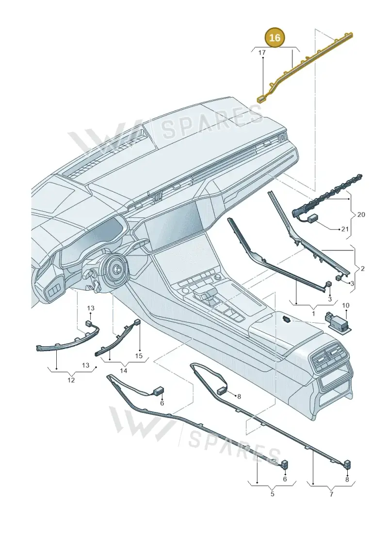 4K1947198A — Audi RS6 Avant (2019-) diagram 435947120, position 16