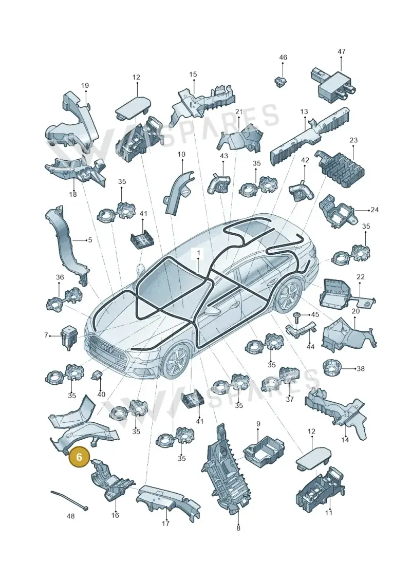 4K1971824 — Audi A6 L 2.0 (2018-) diagram 577971800, position 6