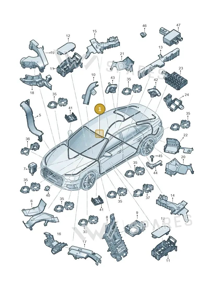 4K1974177A — Audi A6 (2018-2025) diagram 430971800, position 1