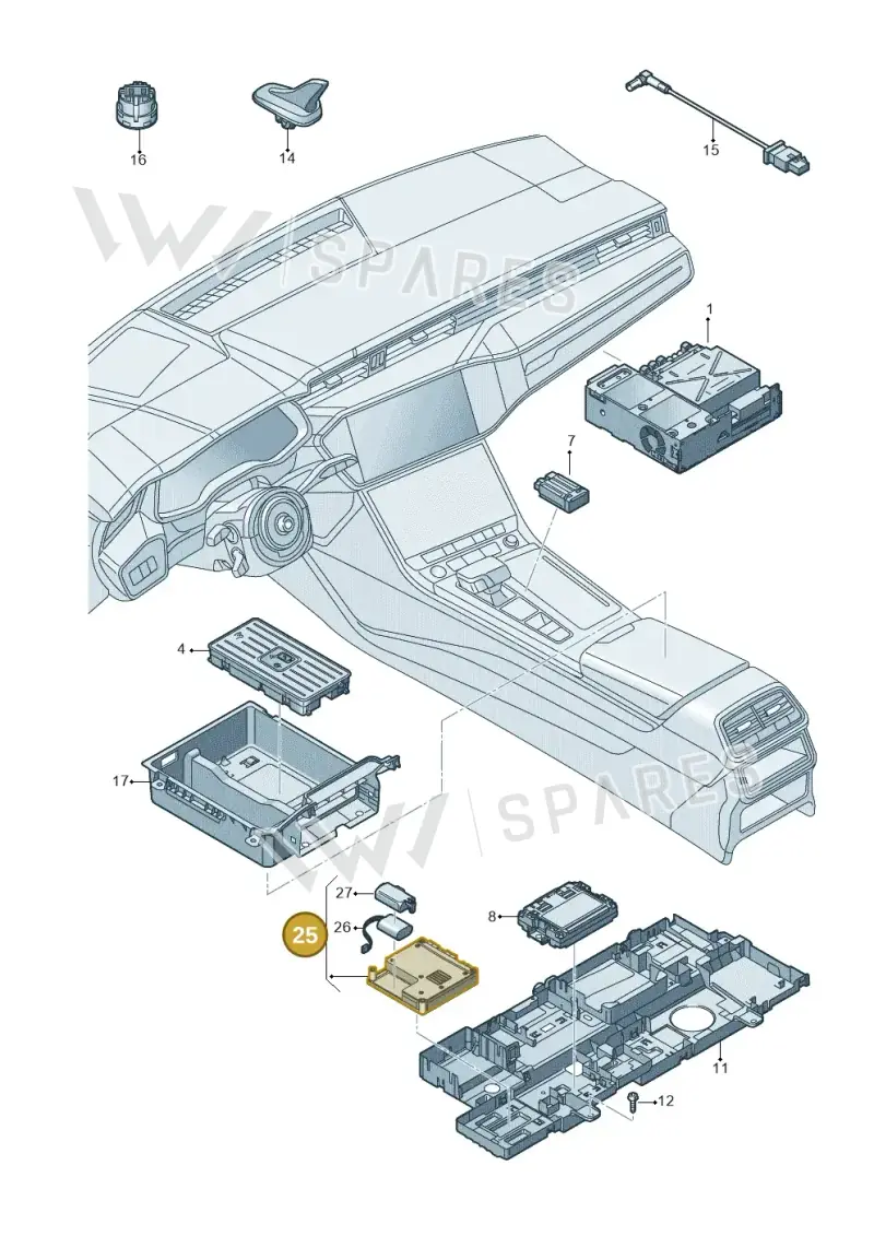 4K2035283C — Audi RS6 Avant (2019-) diagram 430035550, position 25
