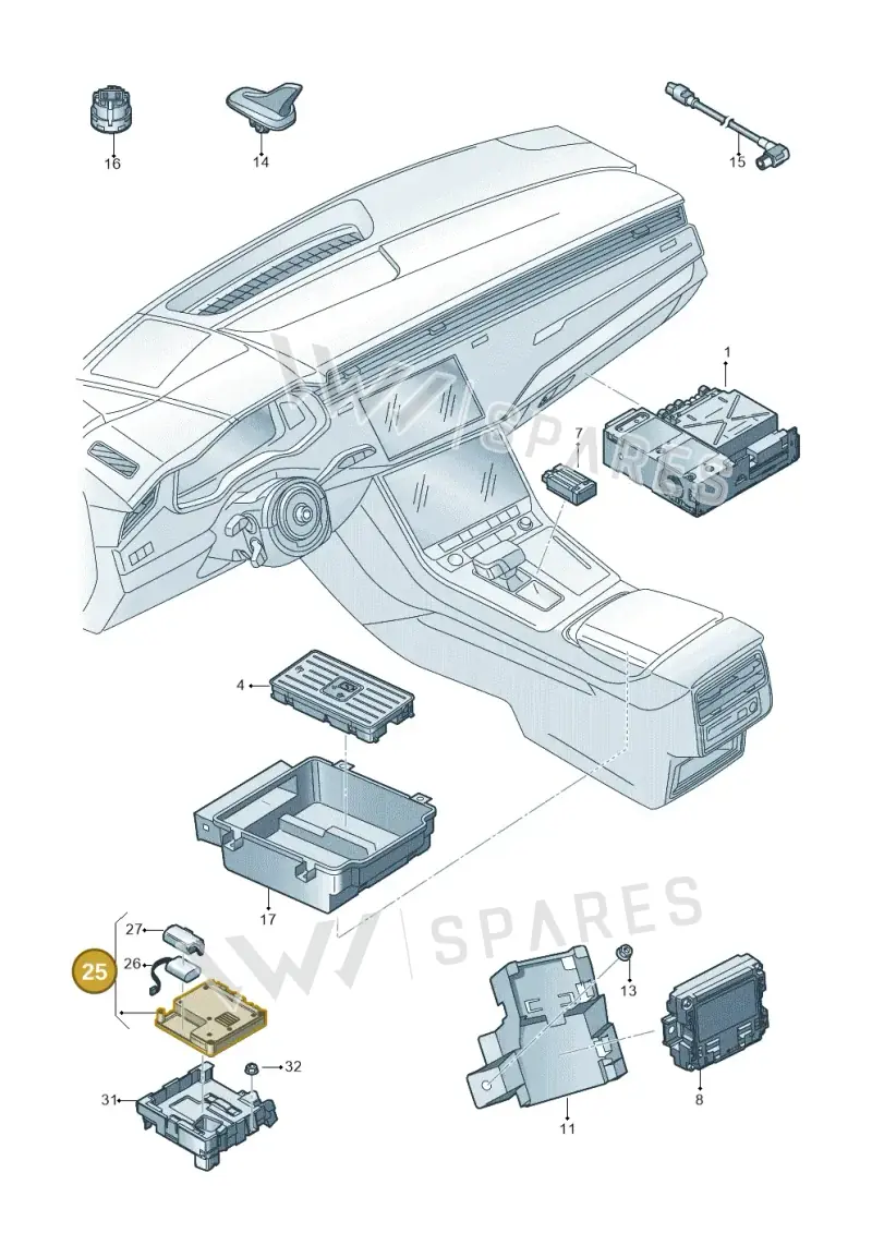 4K2035284F — Audi RS Q8 (2019-2025) diagram 429035055, position 25
