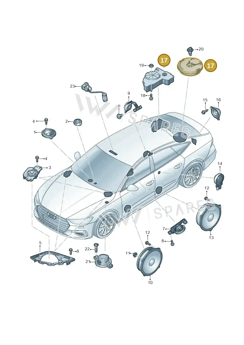 4K2035913 — Audi RS7 Sportback (2019-2025) diagram 435035350, position 17