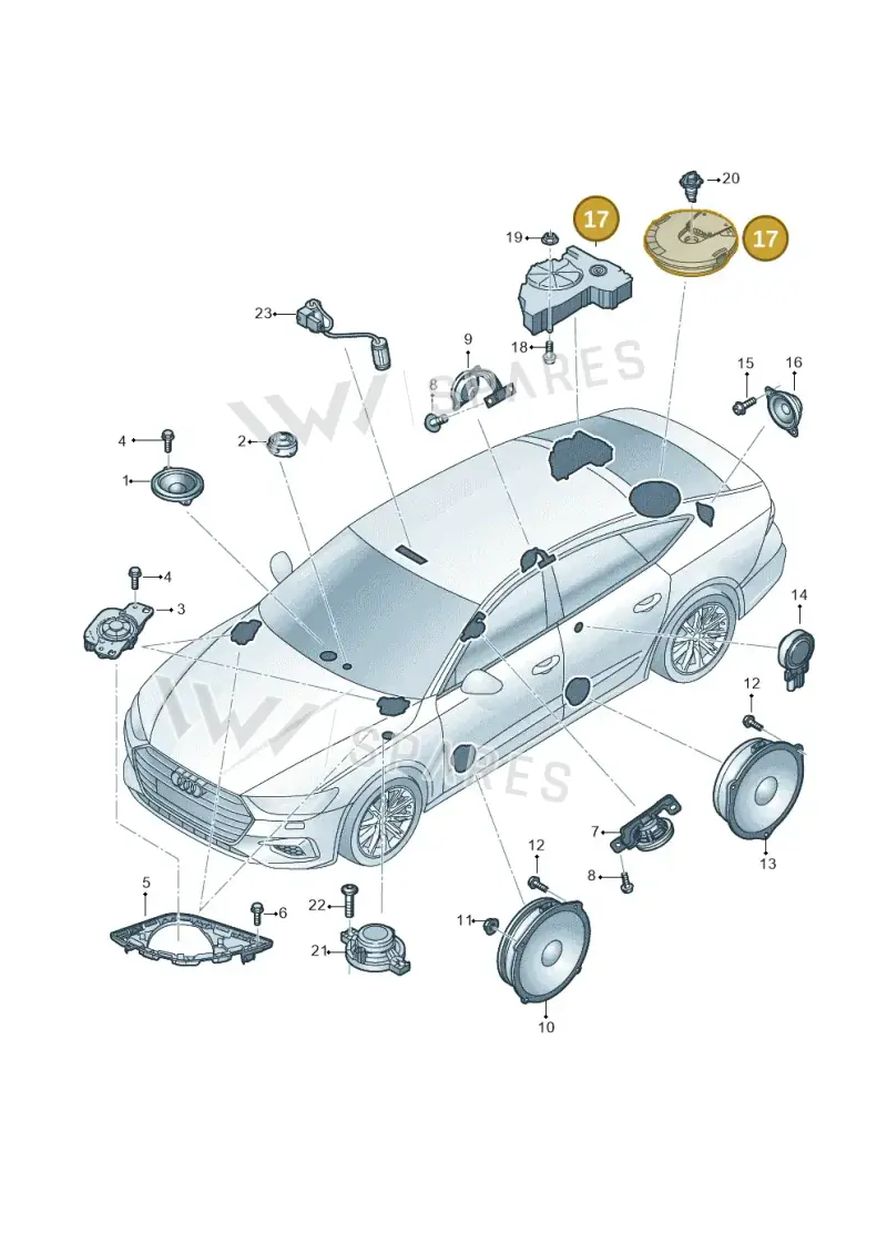 4K2035914 — Audi RS7 Sportback (2019-2025) diagram 435035350, position 17