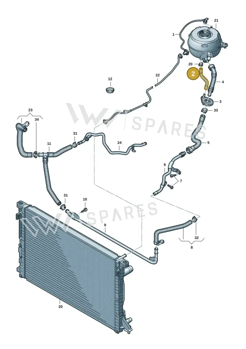 4K2121123A — Audi A6 2.0 (2018-) diagram 430121193, position 2