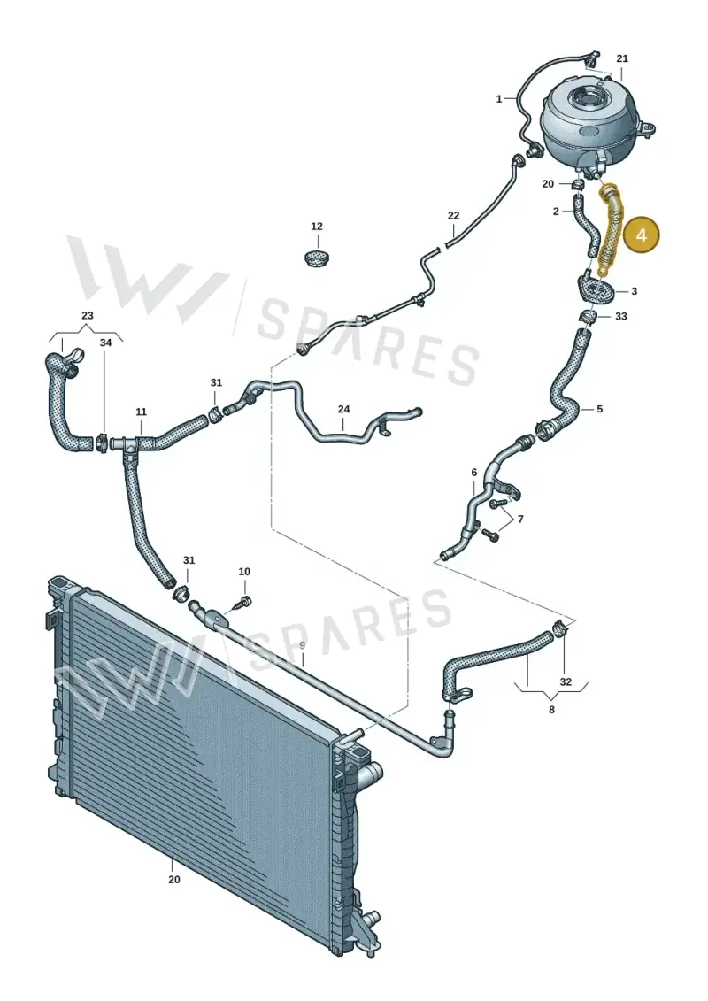 4K2122109M — Audi A6 (2018-2025) diagram 430121193, position 4