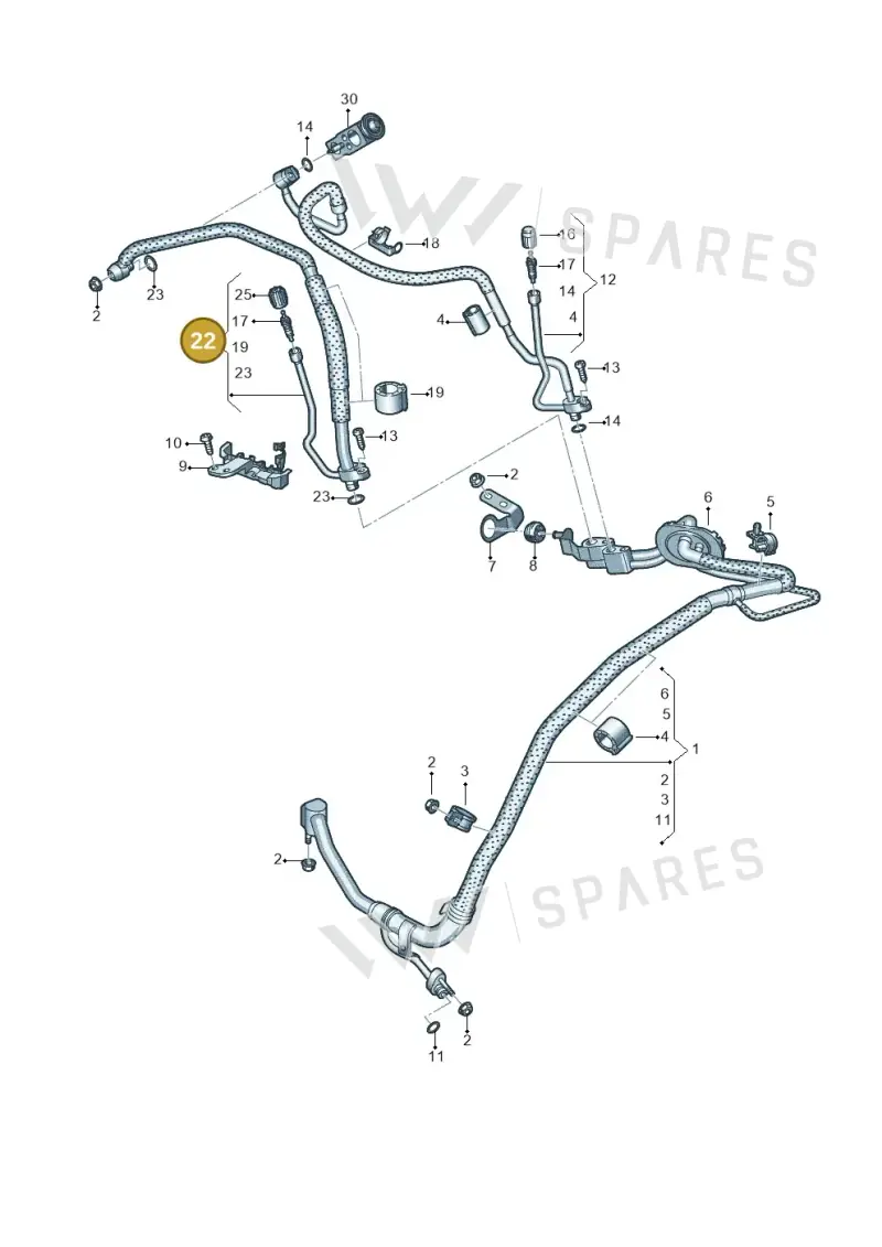 4K2816740N — Audi RS6 Avant (2019-) diagram 537260810, position 22