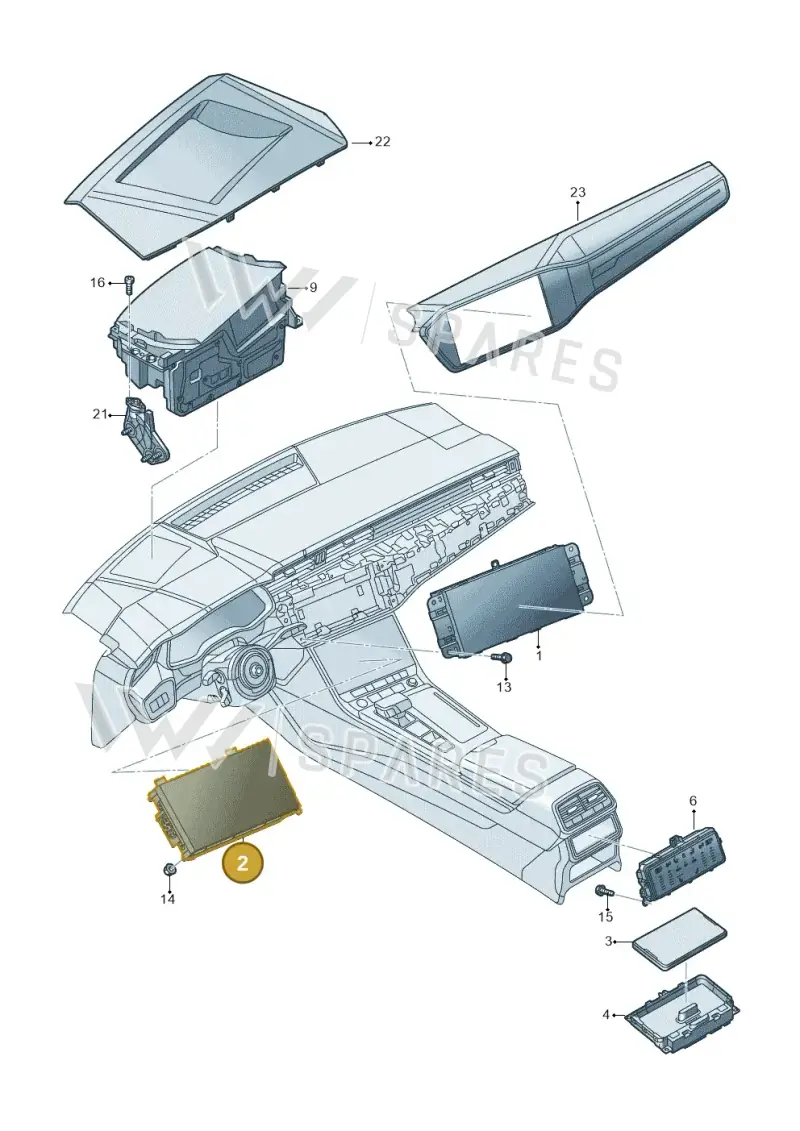 4K2919603M — Audi RS6 Avant (2019-2025) diagram 430919000, position 2