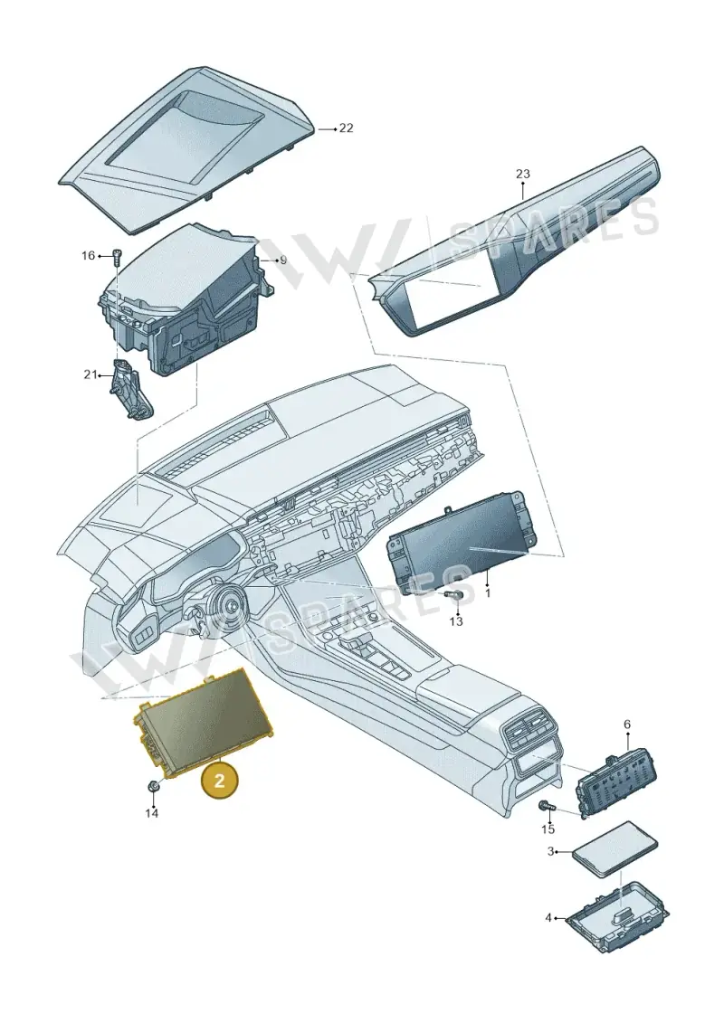 4K2919603 — Audi A6 (2018-2025) diagram 430919000, position 2