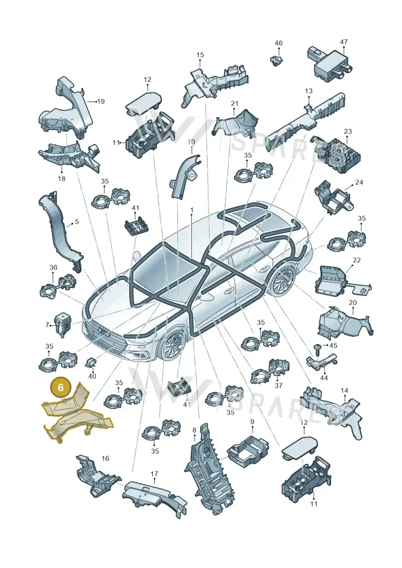 4K2971824 — Audi RS7 Sportback (2019-2025) diagram 435971800, position 6