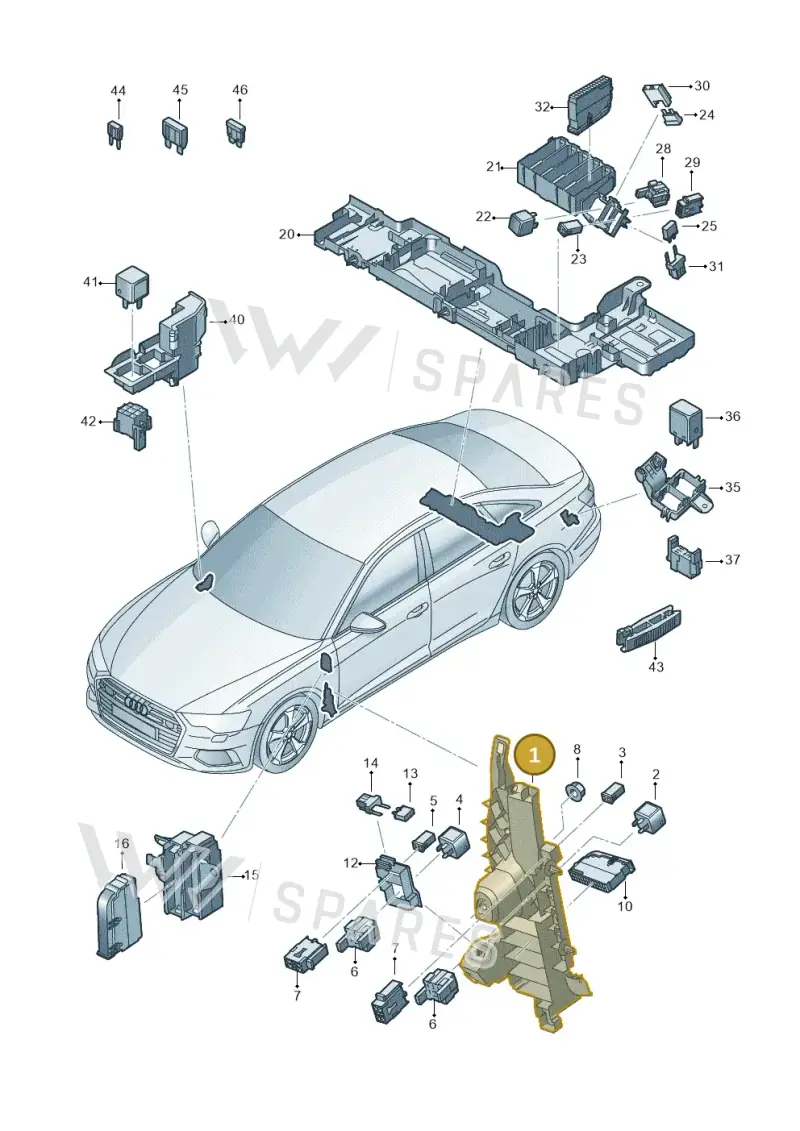 4K2971845 — Audi A6 (2018-2025) diagram 430937000, position 1