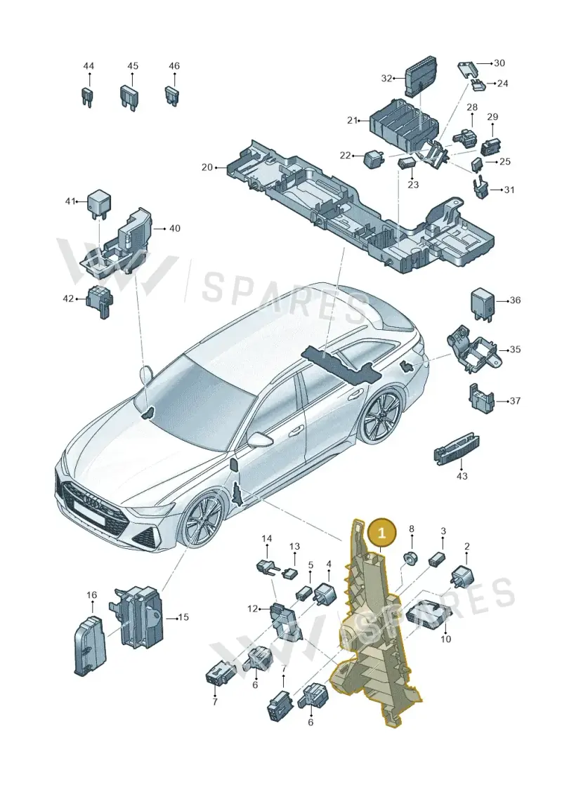 4K2971845 — Audi RS6 Avant (2019-2025) diagram 537937000, position 1