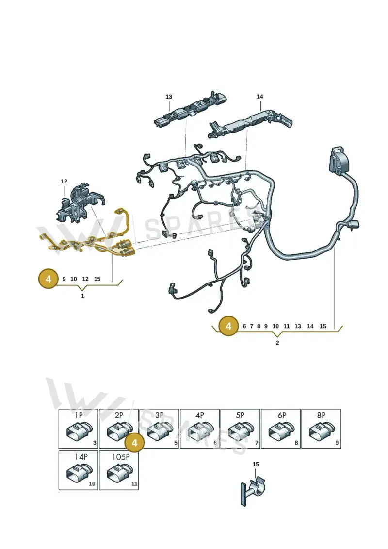 4K2973702A — Audi A3 Sportback (2019-2025) diagram 596971266, position 4