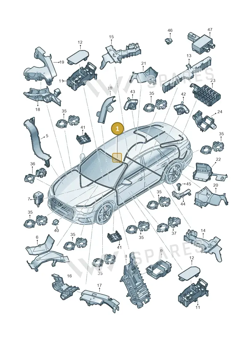 4K2974177A — Audi A6 (2018-2025) diagram 430971800, position 1