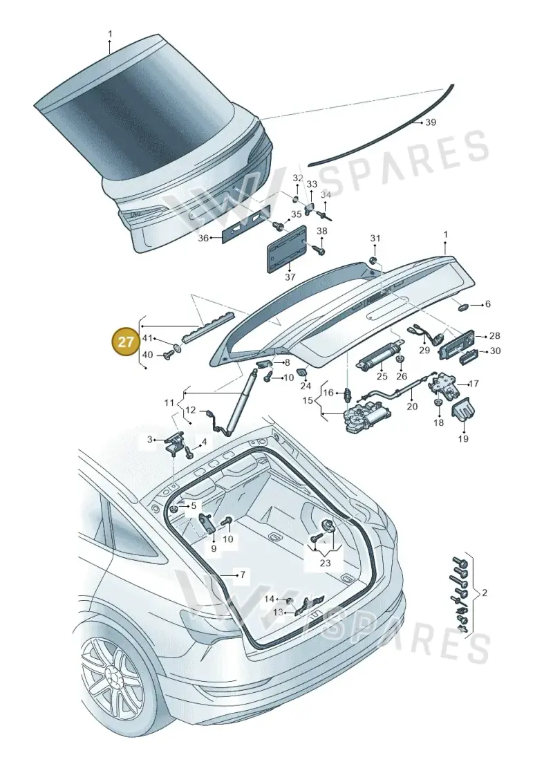 4K4827703 — Audi Q8 e-tron (2018-2025) diagram 586827010, position 27