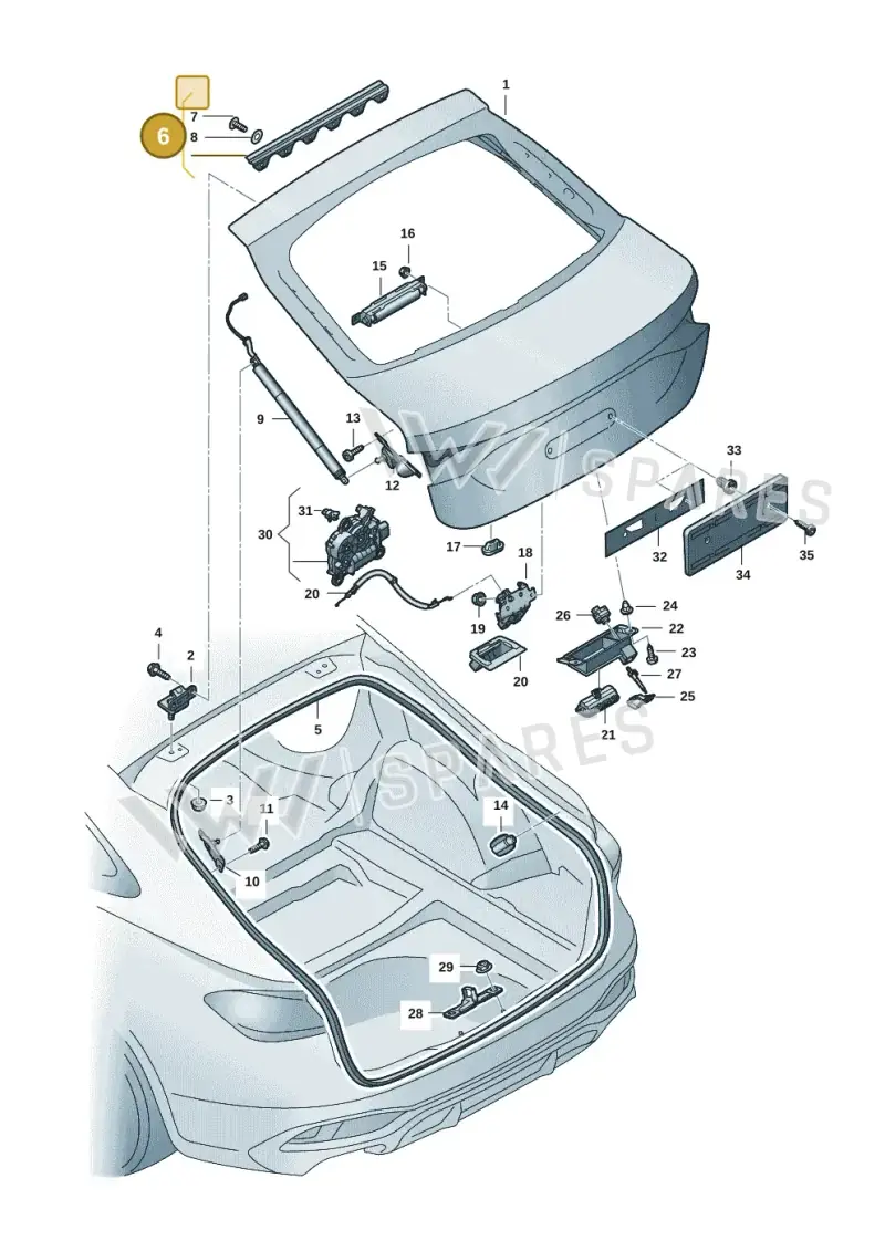 4K4827703 — Audi A5 Limousine (2024-2025) diagram 8wh827000, position 6