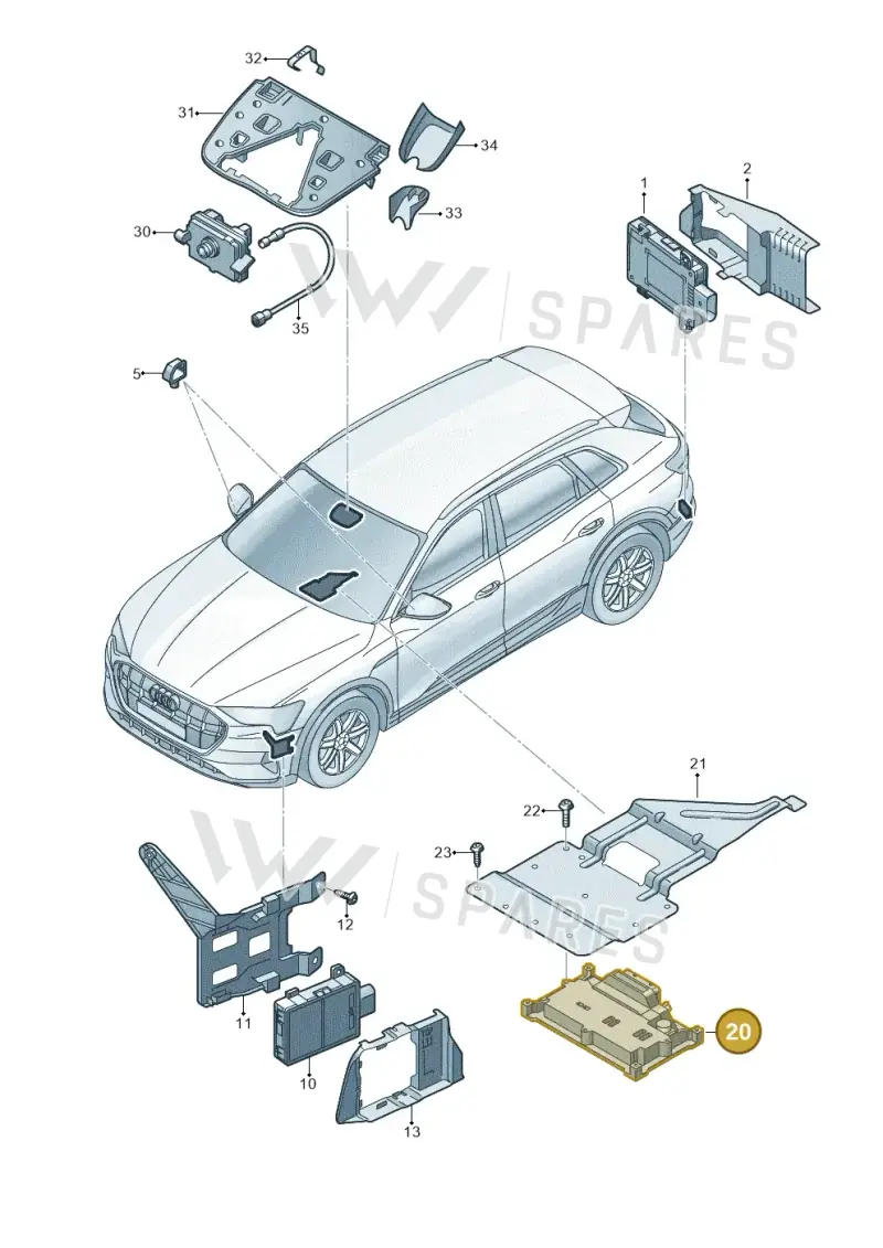 4K4907107F — Audi Q8 e-tron (2018-2025) diagram 586907220, position 20
