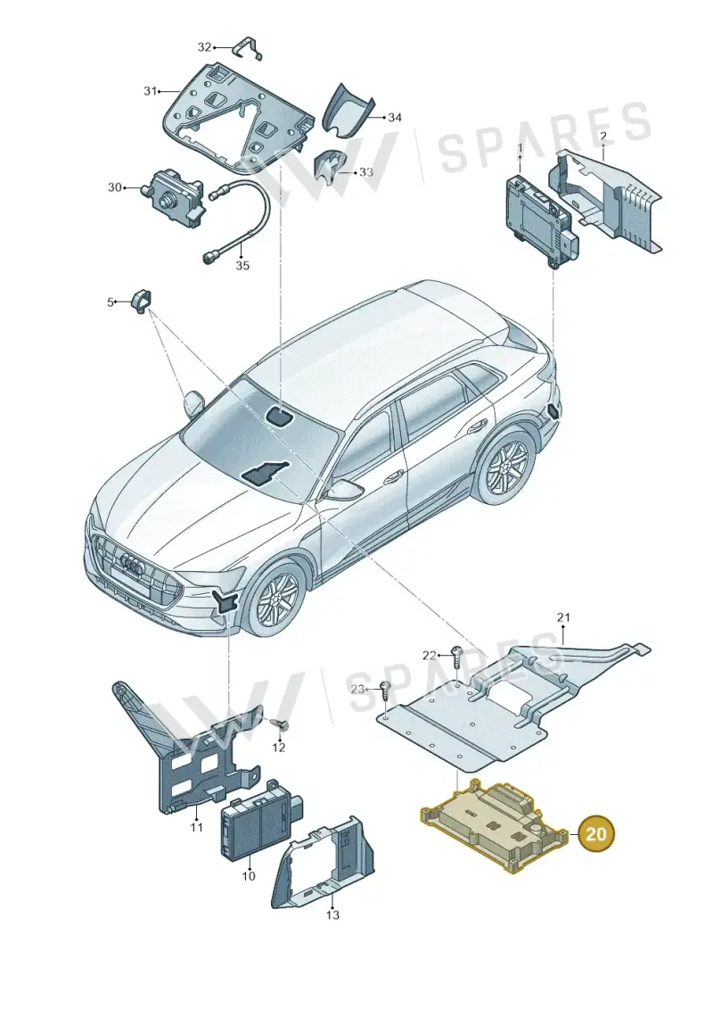 4K4907117AA — Audi Q8 e-tron (2018-2025) diagram 586907220, position 20