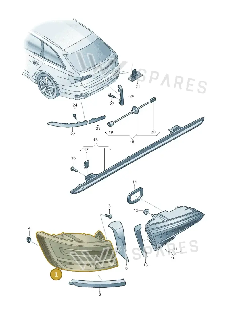 4K5945223B — Audi RS6 Avant (2019-) diagram 430945000, position 1