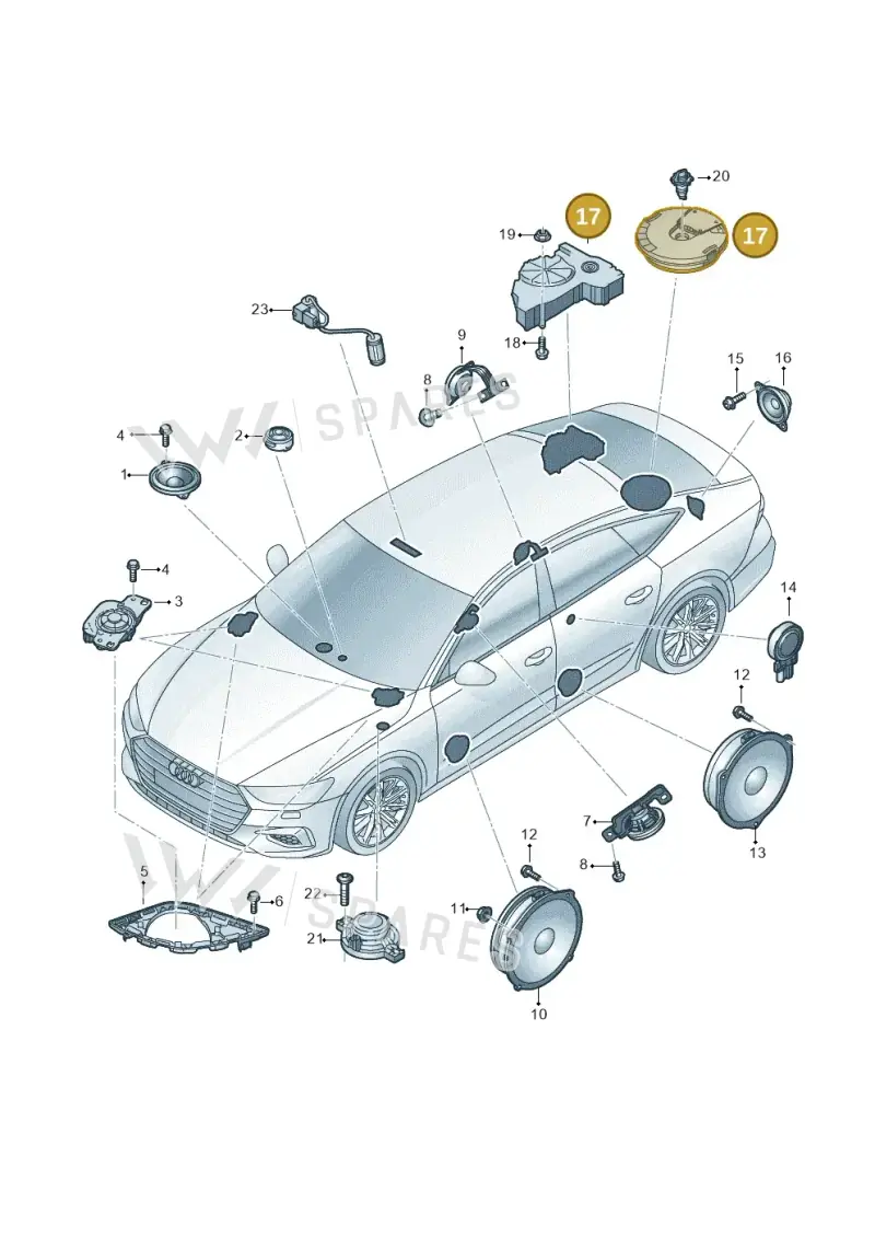 4K8035914 — Audi RS7 Sportback (2019-2025) diagram 435035350, position 17