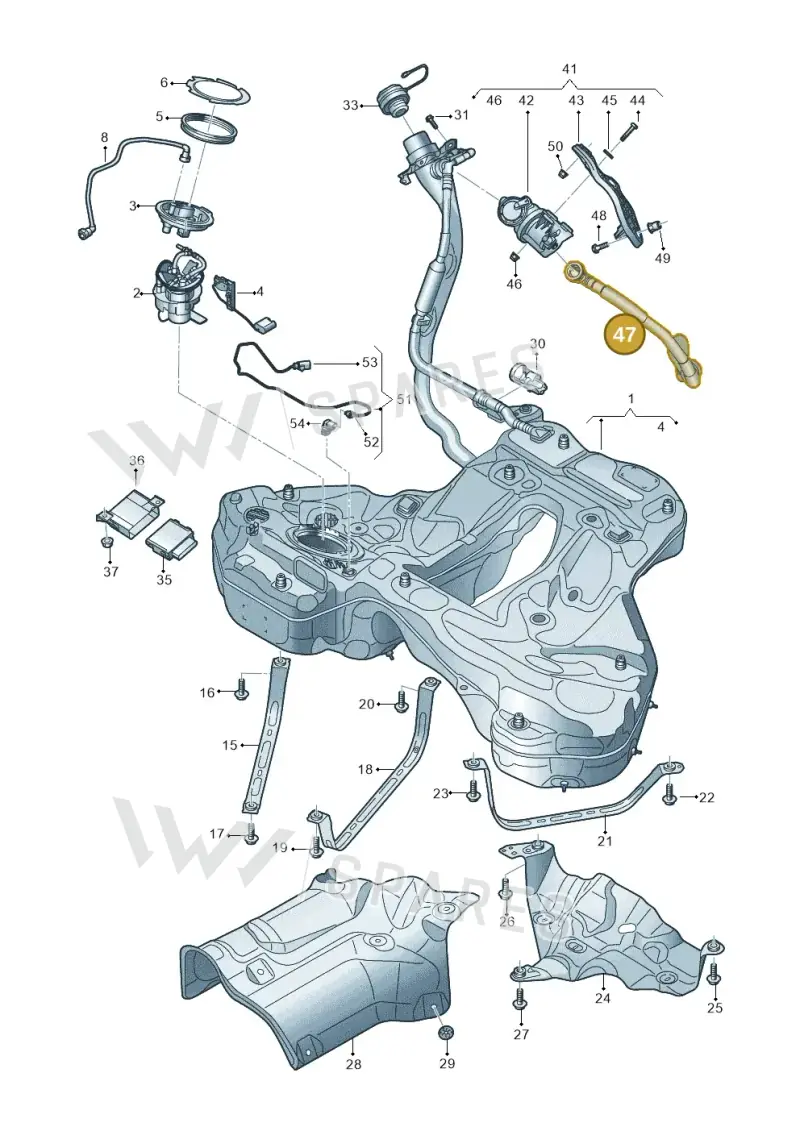 4K8201167A — Audi A6 2.0 (2018-) diagram 430201030, position 47