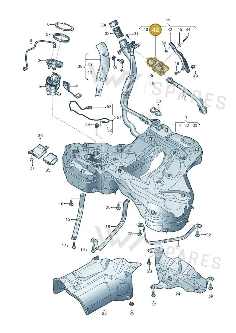 4K8201559B — Audi A7 Sportback (2018-2025) diagram 435201030, position 42