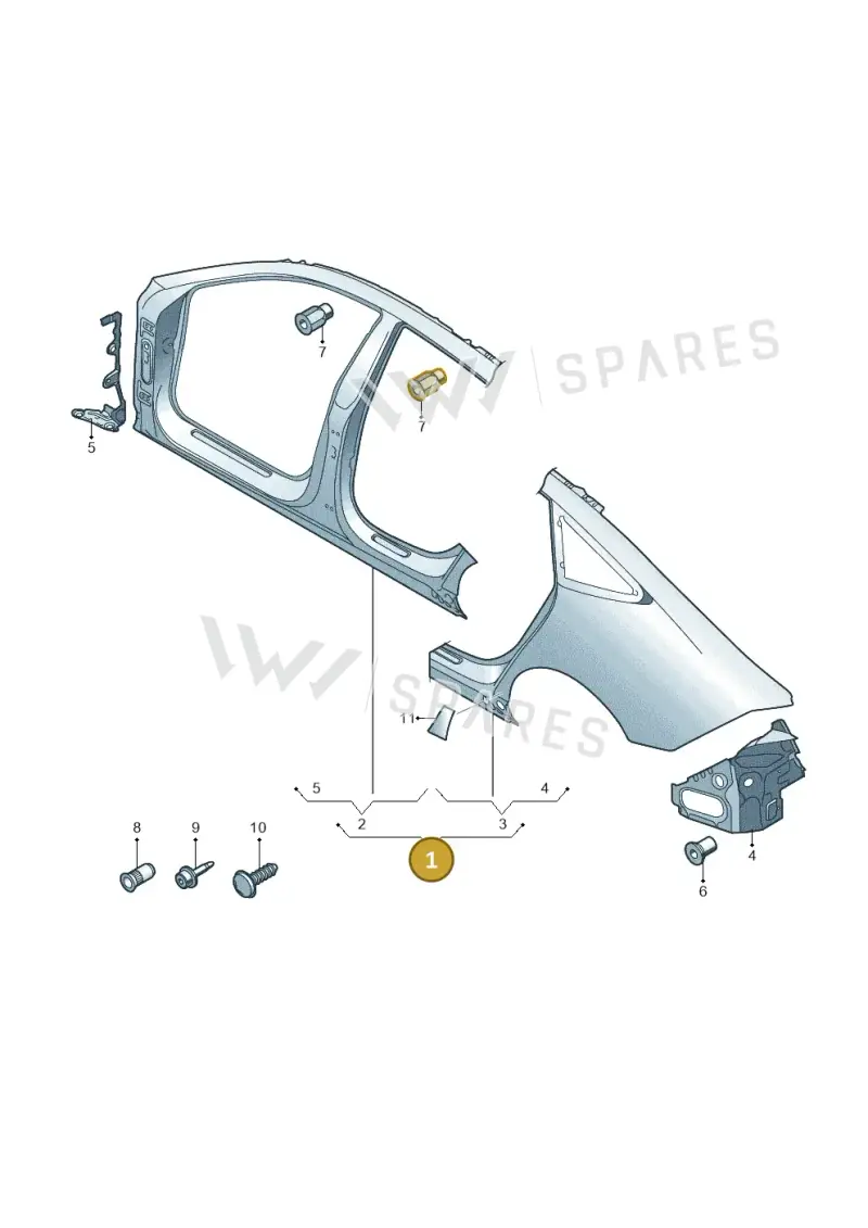 4K8810075B — Audi A7 Sportback (2018-2025) diagram 435809500, position 1