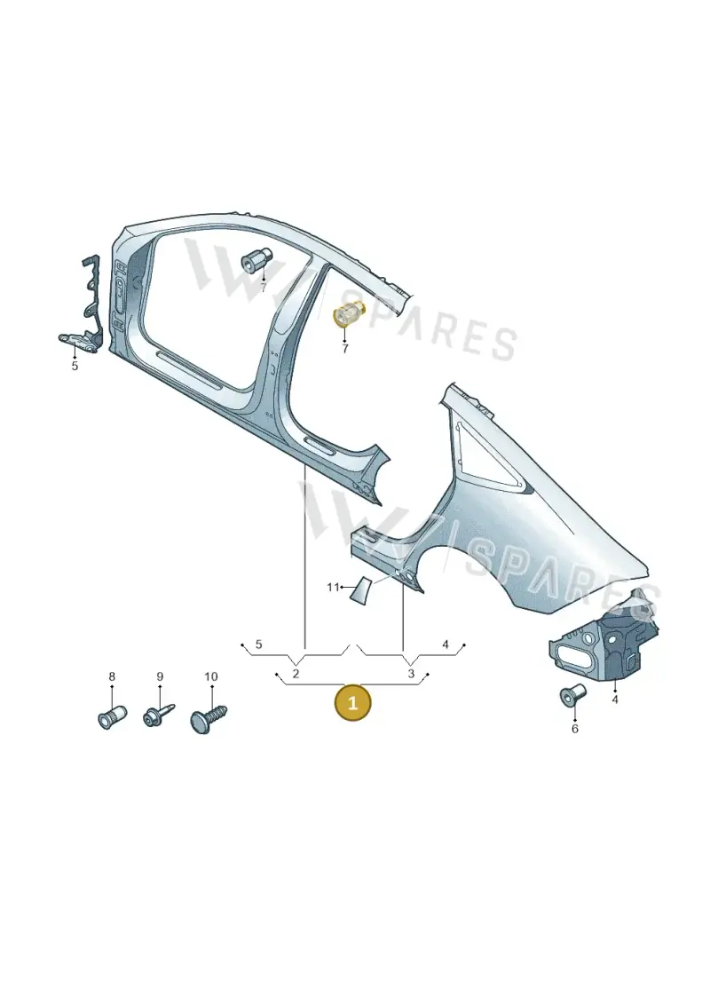 4K8810076B — Audi A7 Sportback (2018-2025) diagram 435809500, position 1