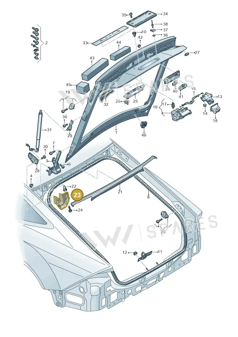 4K8827280A9B9 — Audi RS7 Sportback (2019-2025) diagram 435827000, position 23