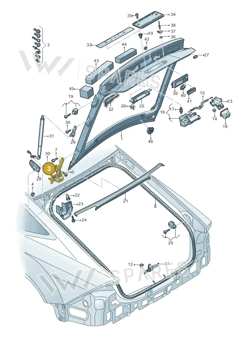 4K8827299B — Audi A7 Sportback (2018-2025) diagram 435827000, position 3
