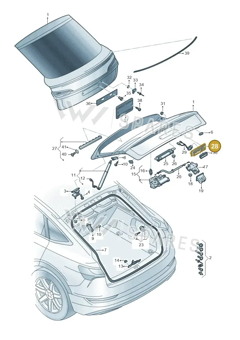 4K8827574A9B9 — Audi Q8 e-tron (2018-2025) diagram 586827010, position 28