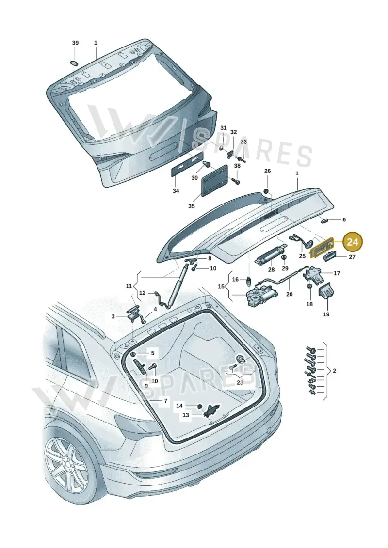 4K8827574B9B9 — Audi E-tron (2020-2023) diagram 4kc827000, position 24
