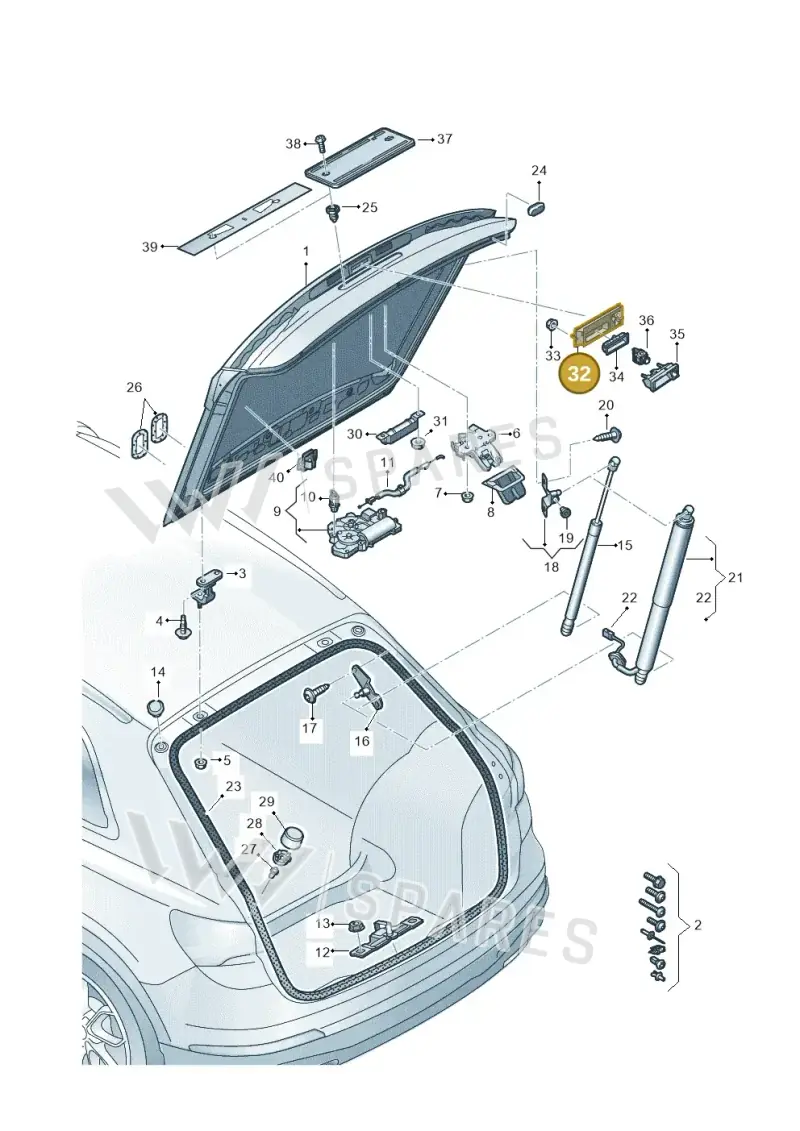 4K8827574F — Audi Q4 Sportback (2021-2025) diagram 89a827000, position 32