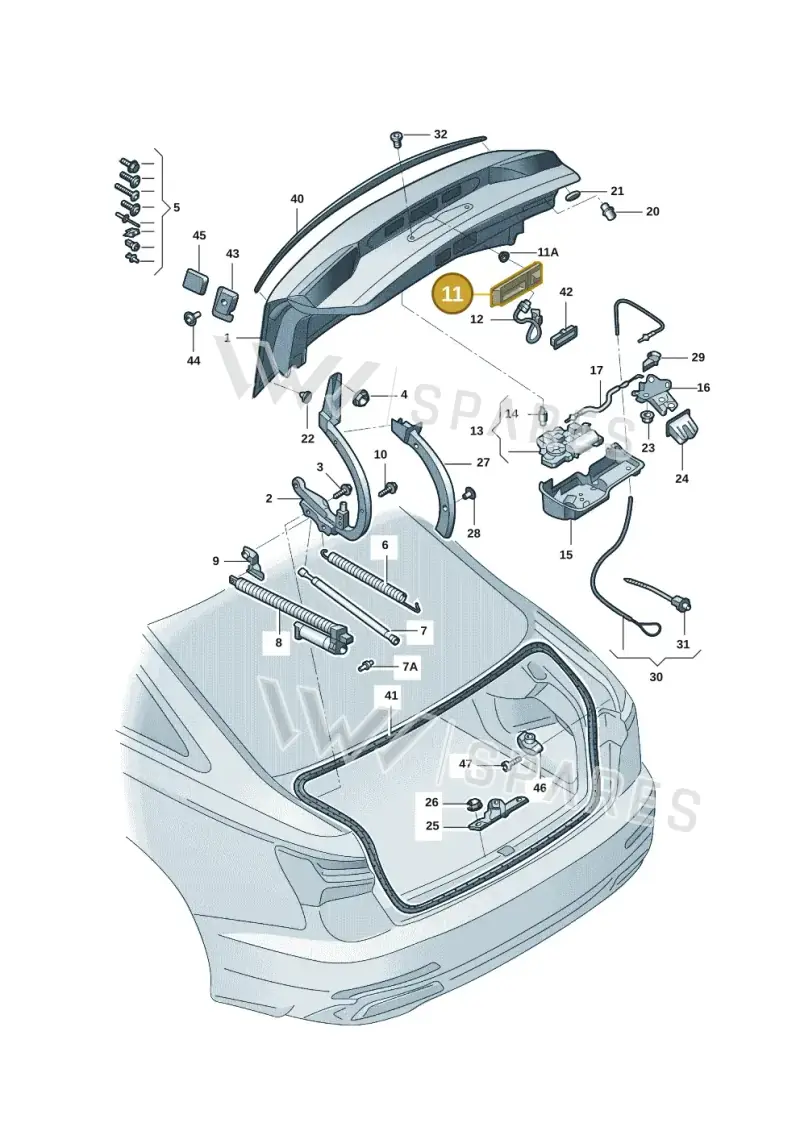 4K8827574H — Audi A7 (2021-) diagram 4kg827000, position 11