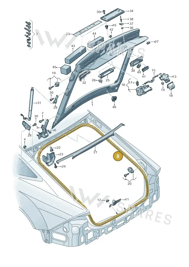 4K8827705C — Audi RS7 Sportback (2019-) diagram 435827000, position 8