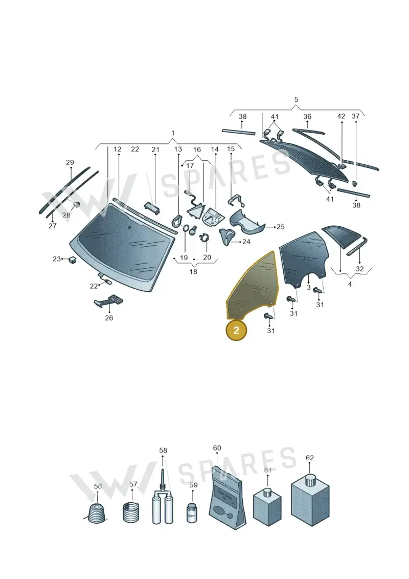 4K8845201A — Audi RS7 Sportback (2019-2025) diagram 435845000, position 2