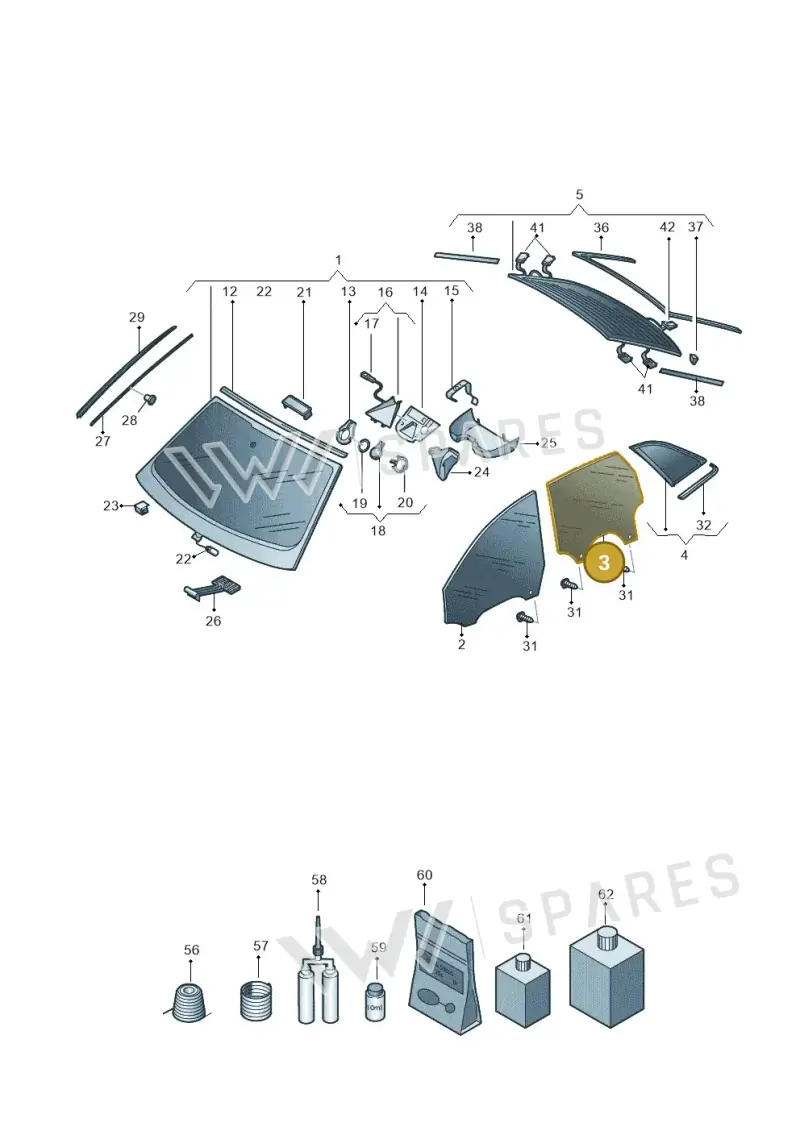4K8845205A — Audi RS7 Sportback (2019-2025) diagram 435845000, position 3