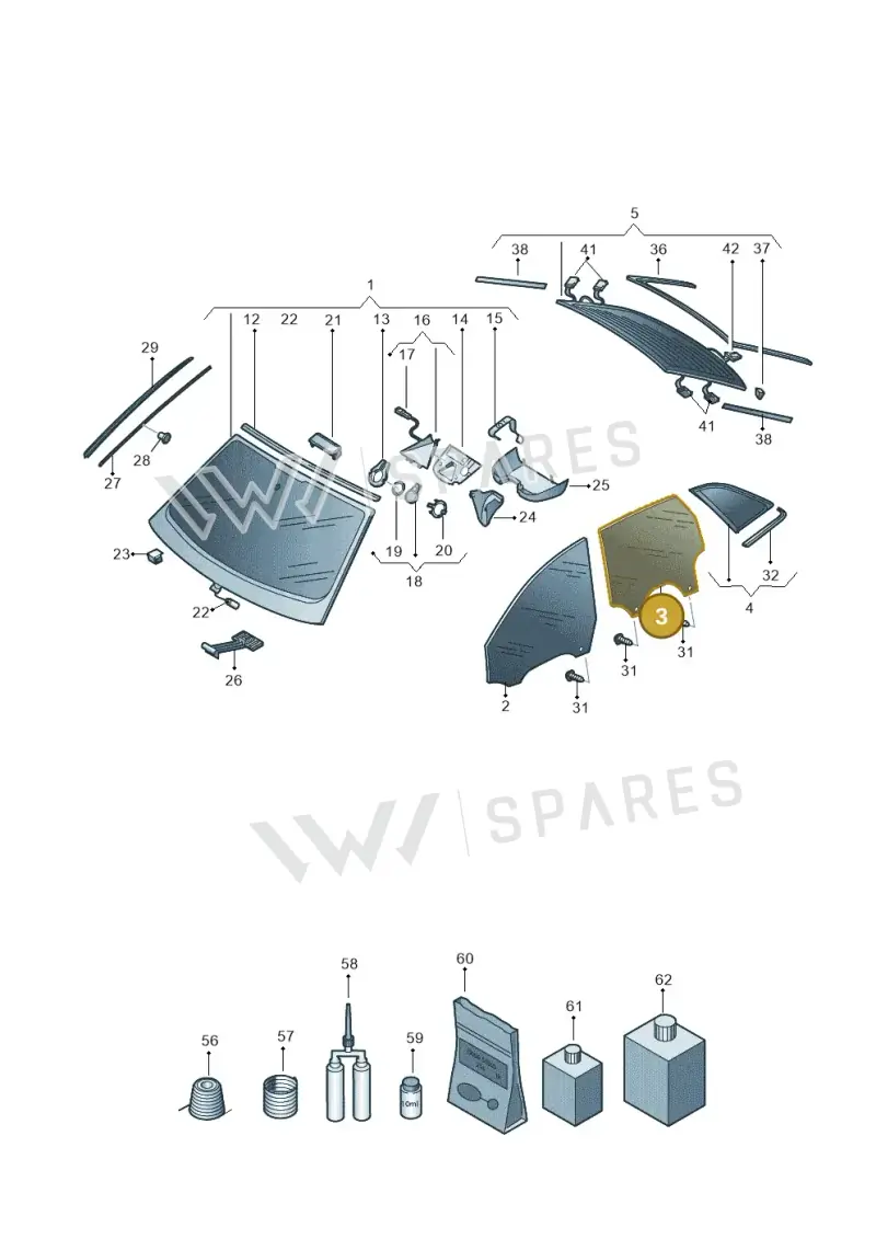 4K8845205 — Audi RS7 Sportback (2019-2025) diagram 435845000, position 3