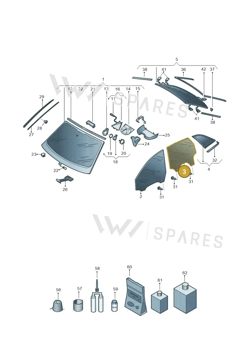 4K8845206C — Audi RS7 Sportback (2019-2025) diagram 435845000, position 3