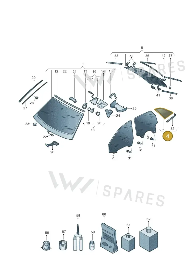 4K8845297ENVB — Audi RS7 Sportback (2019-2025) diagram 435845000, position 4