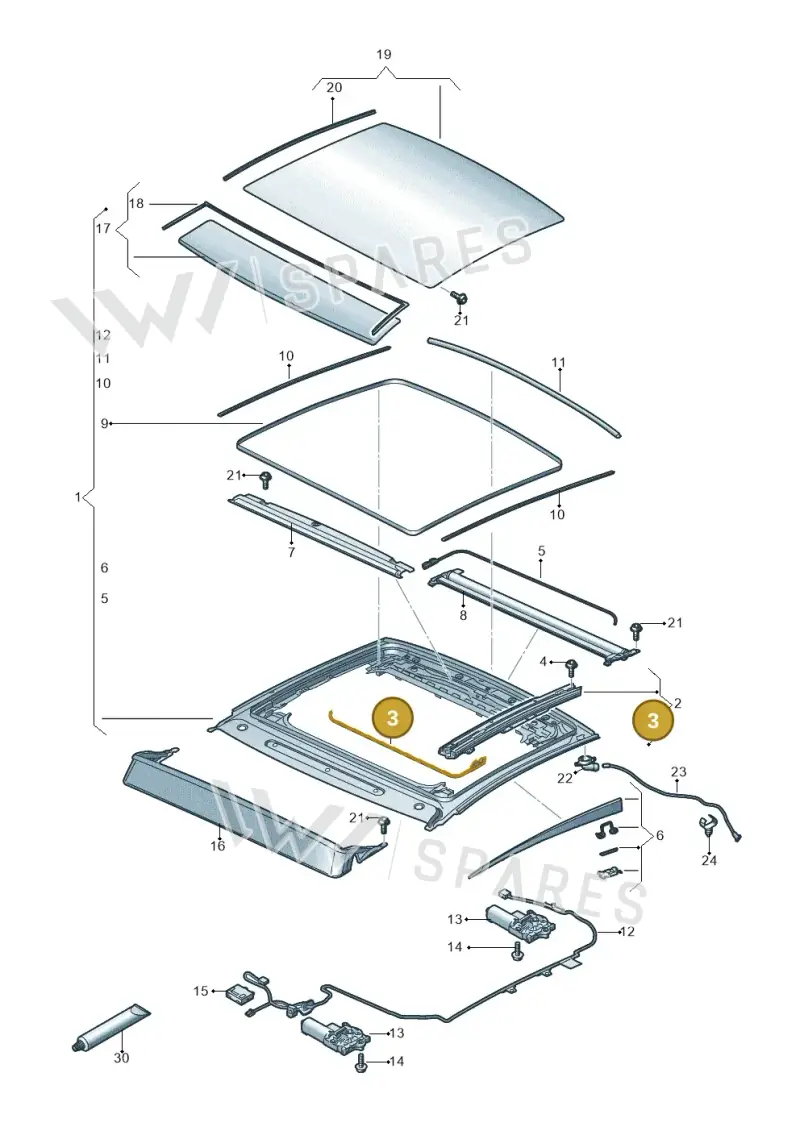 4K8898870 — Audi RS7 Sportback (2019-) diagram 435877000, position 3