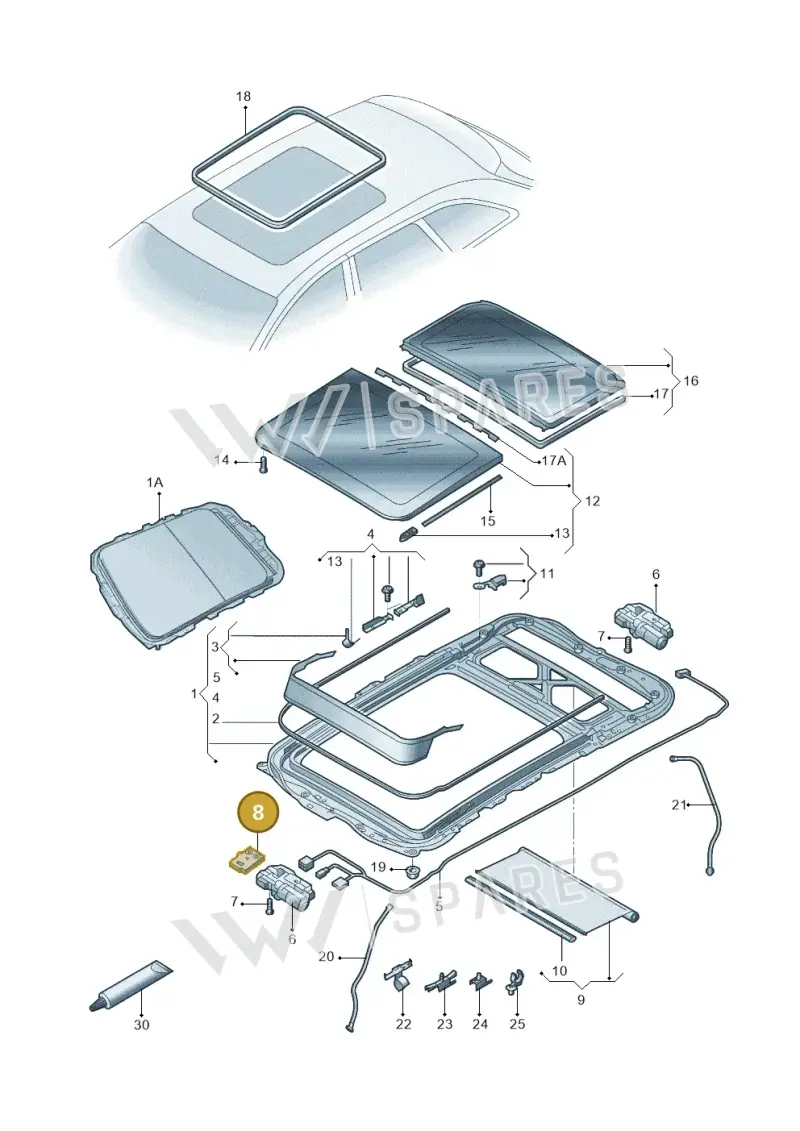 4K8907594AA — Audi A4L 2.0 (2016-) diagram 216877010, position 8