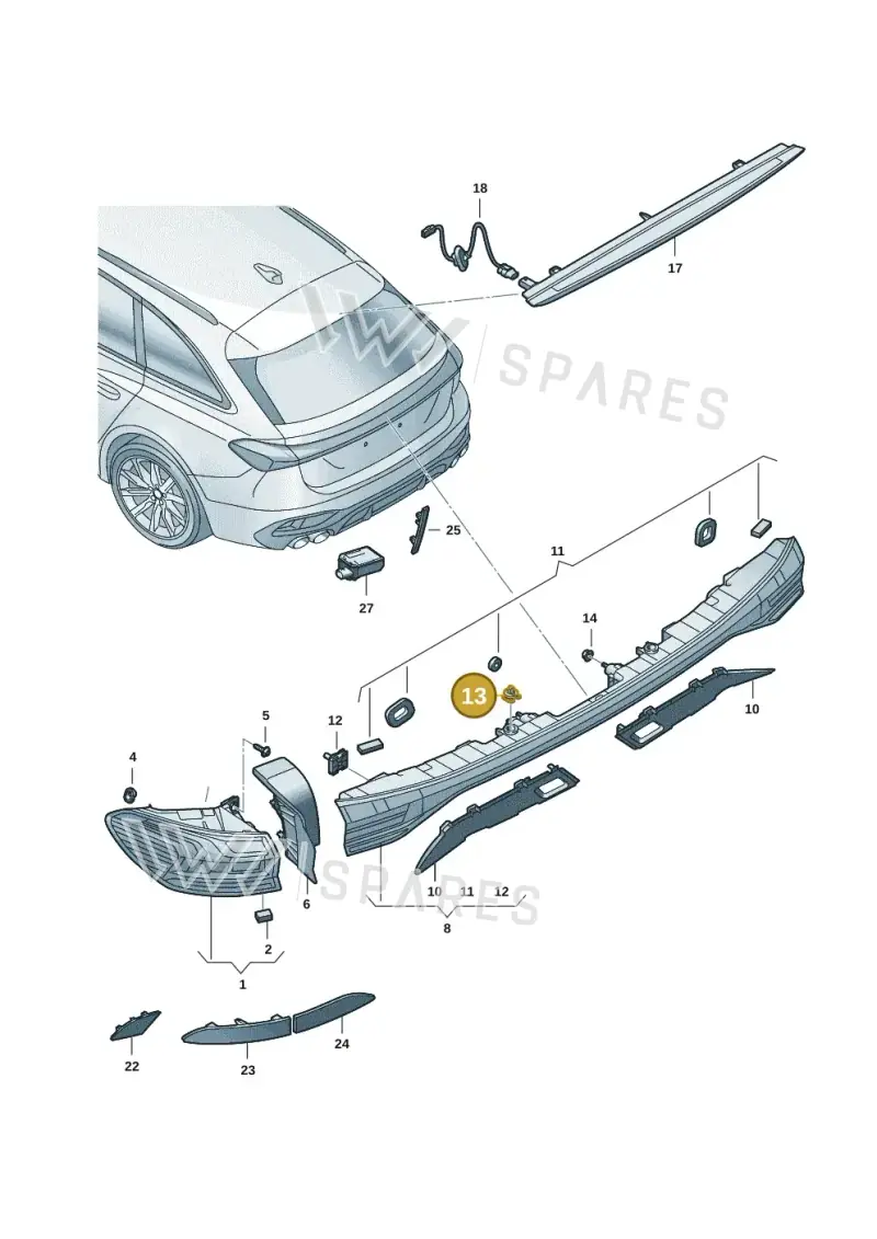 4K8945230 — Audi A5 Limousine (2024-2025) diagram 8wk945000, position 13