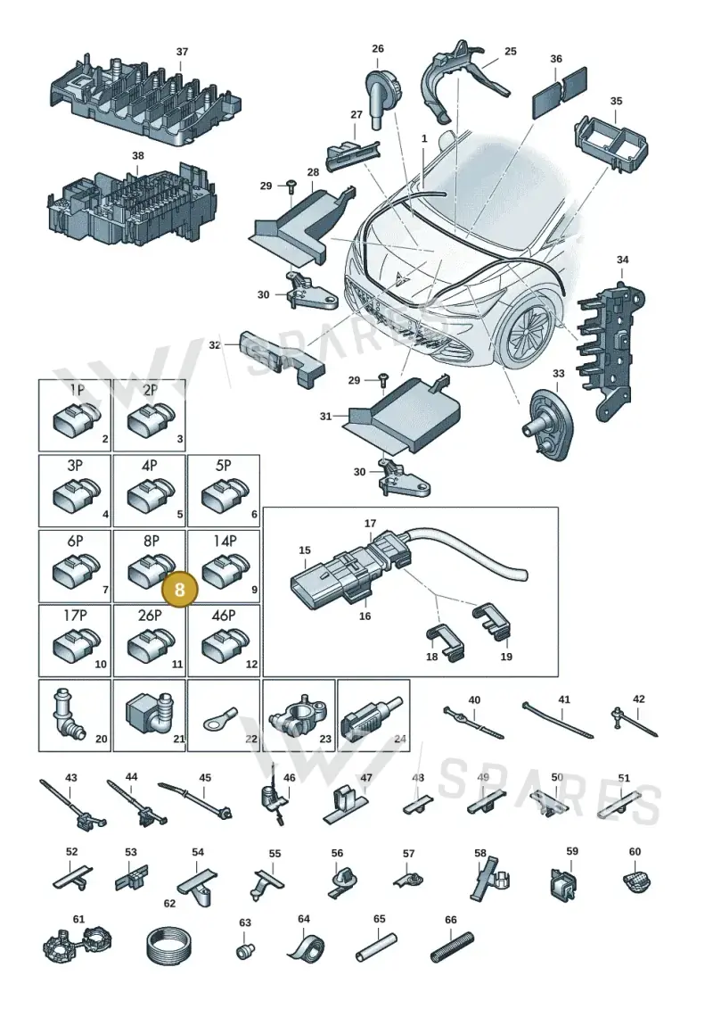 4K8973708 — SEAT CUPRA Born (2021-) diagram 10s971080, position 8