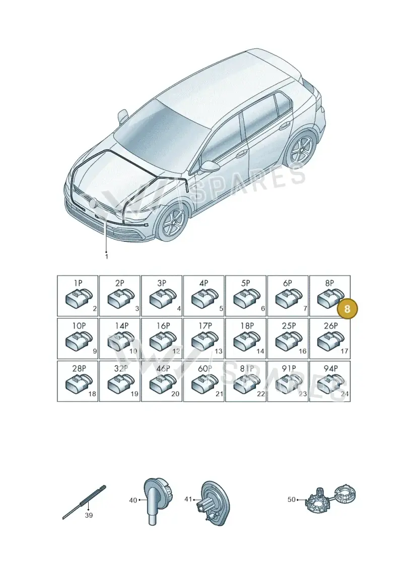 4K8973708 — SEAT CUPRA Formentor (2020-) diagram 5h0971080, position 8